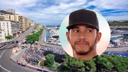 Lewis Hamilton à Monaco, résident du quartier du Larvotto près de l’avenue Princesse Grace